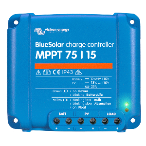 VICTRON BLUESOLAR MPPT CHARGE CONTROLLER, 75V, 15AMP, UL APPROVED