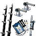 TACO GRAND SLAM 170 OUTRIGGER KIT 15' BLACK/SILVER POLES