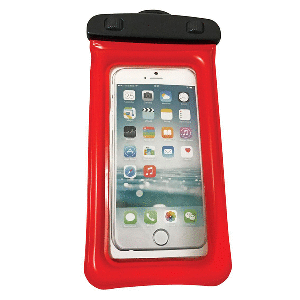 WOW WATERSPORTS H2O PROOF PHONE HOLDER - 4" X 8" - RED