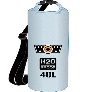 WOW WATERSPORTS H20 PROOF DRY BAG - 40 LITER - CLEAR