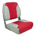 SPRINGFIELD ECONOMY MULTI-COLOR FOLDING SEAT, GREY/RED