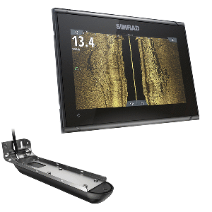 SIMRAD GO9 XSE CHARTPLOTTER/FISHFINDER w/ACTIVE IMAGING 3-IN-1 TRANSOM MOUNT TRANSDUCER & C-MAP DISCOVER CHART