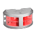 LOPOLIGHT SERIES 200-016, DOUBLE STACKED NAVIGATION LIGHT, 2NM, VERTICAL MOUNT, RED, SILVER HOUSING