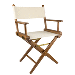 WHITECAP TEAK DIRECTOR'S CHAIR WITH NATURAL SEAT COVERS
