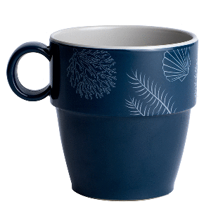MARINE BUSINESS MELAMINE NON-SLIP COFFEE MUG, LIVING, SET OF 6