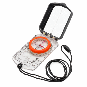 S.O.L. SURVIVE OUTDOORS LONGER SIGHTING COMPASS w/MIRROR