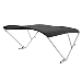 SURESHADE POWER BIMINI - CLEAR ANODIZED FRAME - BLACK FABRIC