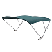 SURESHADE POWER BIMINI - CLEAR ANODIZED FRAME - GREEN FABRIC