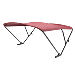 SURESHADE POWER BIMINI - BLACK ANODIZED FRAME - BURGANDY FABRIC