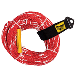 AQUA LEISURE 2-PERSON TOW ROPE, 2,375LBS TENSILE, NON-FLOATING, RED
