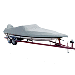 CARVER POLY-FLEX II STYLED-TO-FIT BOAT COVER f/16.5' SKI BOATS WITH LOW PROFILE WINDSHIELD, GREY