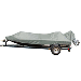 CARVER POLY-FLEX II STYLED-TO-FIT BOAT COVER F/14.5' JON STYLE BASS BOATS - GREY