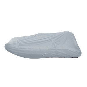 CARVER POLY-FLEX II STYLED-TO-FIT BOAT COVER F/14.5' BLUNT NOSE INFLATABLE BOATS W/CENTER CONSOLE - GREY