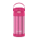 THERMOS FUNTAINER SS INSULATED STRAW BOTTLE 12OZ PINK
