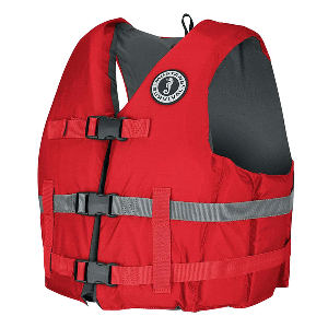MUSTANG LIVERY FOAM VEST, RED, MEDIUM/LARGE