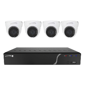 SPECO 4 CHANNEL NVR KIT W/4 OUTDOOR IR 5MP IP CAMERAS 2.8MM FIXED LENS, 1TB KIT NDAA