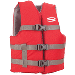 STEARNS YOUTH CLASSIC VEST LIFE JACKET, 50-90LBS, RED/GREY