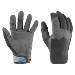 MUSTANG TRACTION CLOSED FINGER GLOVES - GREY/BLUE - SMALL