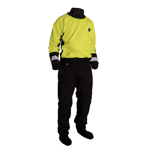 MUSTANG WATER RESCUE DRY SUIT, FLUORESCENT YELLOW GREEN/BLACK, XL