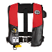 MUSTANG HIT HYDROSTATIC INFLATABLE PFD W/SAILING HARNESS, RED/BLACK, AUTOMATIC/MANUAL