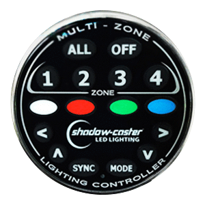 SHADOW-CASTER ROUND ZONE CONTROLLER 4 CHANNEL REMOTE f/MZ-LC OR SCM-LC