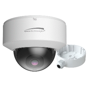 SPECO 4MP AI DOME IP CAMERA W/IR 2.8MM FIXED LENS - WHITE HOUSING W/JUNCTION BOX (POE)