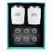 TOADFISH NON-TIPPING 10OZ WHITE ROCKS TUMBLERS W/ICE BALL TRAY - 2 TUMBLERS