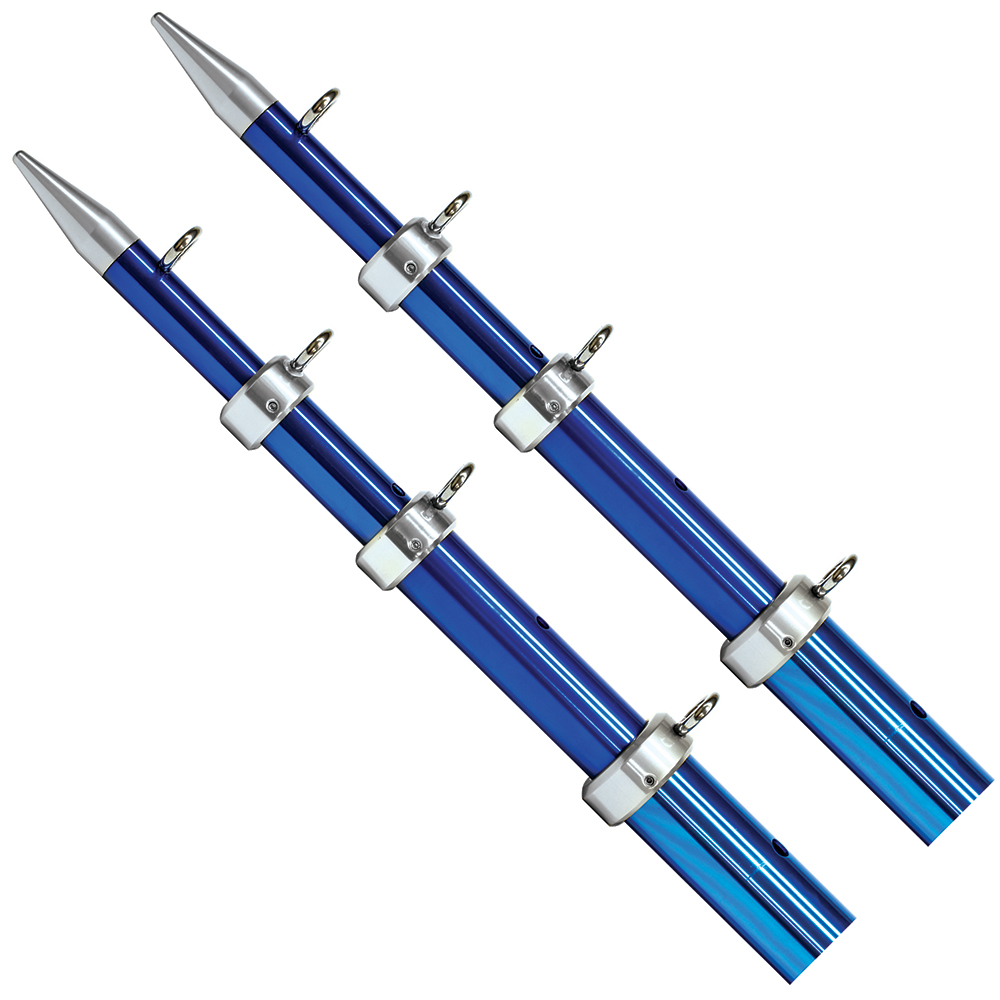 Tigress 15' Telescoping Outrigger Poles 11/8" O.D. Blue/Silver
