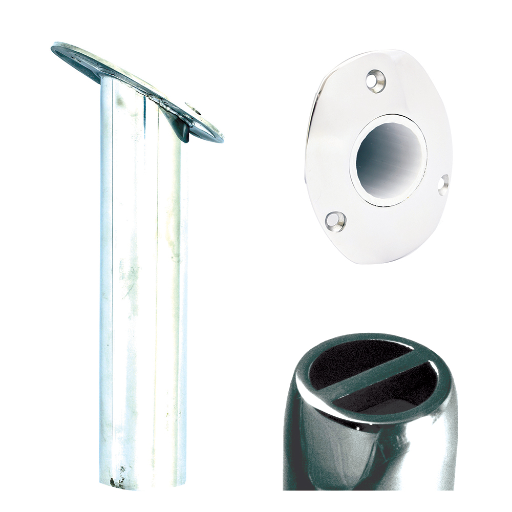 Tigress Oval Head SS Gunnel Mount Rod Holder 30° 101/2" 88530