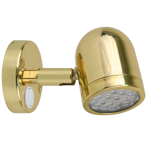 SCANDVIK LED BRASS READING LIGHT, 10-30V