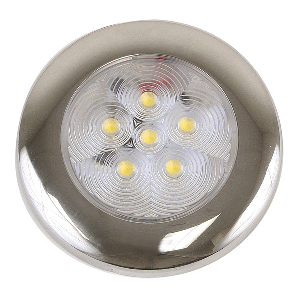 SCANDVIK B3 DOWNLIGHT SURFACE MOUNT, COOL WHITE, SS TRIM, IP67, 12/24V