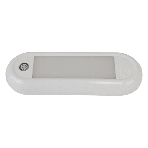 SCANDVIK 7" OVAL DOME LIGHT W/SWITCH & DIMMING, 12/24V