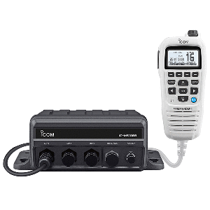 ICOM M510BB GW 21 BLACK BOX VHF W/WHITE COMMAND MIC & 3 COMMAND MIC PORTS
