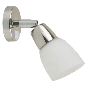 SCANDVIK SS READING LIGHT W/FROSTED GLASS SHADE, 10-30V