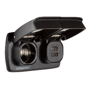 SCANSTRUT FLIP PRO MULTI, DUAL USB-C & 12V POWER SOCKET