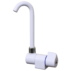 SCANDVIK TALL TAP W/FOLDING SPOUT, WHITE POWDER COAT FINISH