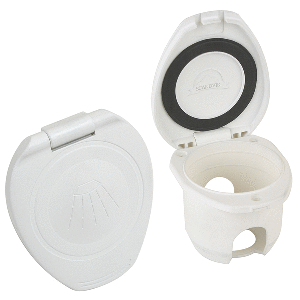 SCANDVIK REPLACEMENT WHITE CUP & CAP F/RECESSED SHOWER