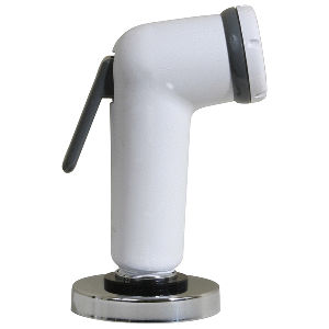 SCANDVIK STRAIGHT HANDLE PULL OUT SPRAYER, WHITE W/6' HOSE