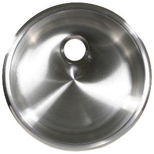 SCANDVIK SS CYLINDRICAL SINK, (11-5/8" X 5"), BRUSHED FINISH