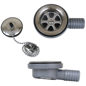SCANDVIK LOW PROFILE DRAIN STOPPER, 1" OUTLET