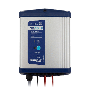DOLPHIN CHARGER PROLITE SERIES DOLPHIN BATTERY CHARGER, 12V, 15A, 110VAC, 2 OUTPUTS