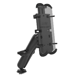 RAM MOUNT QUICK-GRIP XL PHONE MOUNT W/TRACK BALL BASE, LONG