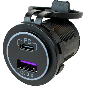 SEA DOG USB 3.0 & USB-C POWER SOCKET W/OUT LIGHT