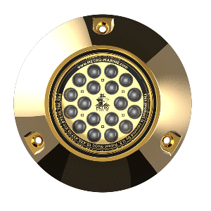 METRO MARINE HIGH-OUTPUT SUBMERSIBLE UNDERWATER LIGHT W/INTELLIGENT MONOCHROMATIC LED'S, BLUE, 90-DEG BEAM