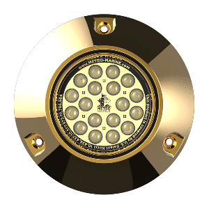 METRO MARINE HIGH-OUTPUT SUBMERSIBLE UNDERWATER LIGHT W/INTELLIGENT MONOCHROMATIC LED'S, WHITE, 45-DEG BEAM