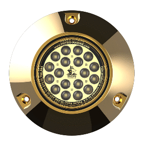METRO MARINE HIGH-OUTPUT SUBMERSIBLE UNDERWATER LIGHT W/INTELLIGENT MONOCHROMATIC LED'S, WHITE, 90-DEG BEAM
