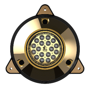 METRO MARINE HIGH-OUTPUT SURFACE MOUNT UNDERWATER LIGHT W/INTELLIGENT MONOCHROMATIC LED'S, AQUA, 45-DEG BEAM