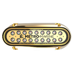 METRO MARINE HIGH-OUTPUT ELONGATED UNDERWATER LIGHT W/INTELLIGENT FULL SPECTRUM LED'S, RGBW, 90-DEG BEAM