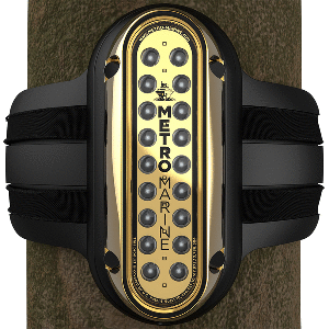 METRO MARINE HIGH-OUTPUT VERTICAL PILING MOUNT LIGHT W/INTELLIGENT MONOCHROMATIC LED'S, AQUA, 45-DEG BEAM