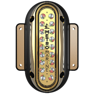 METRO MARINE HIGH-OUTPUT VERTICAL SURFACE MOUNT LIGHT W/INTELLIGENT FULL SPECTRUM LED'S, RGBW, 45-DEG BEAM